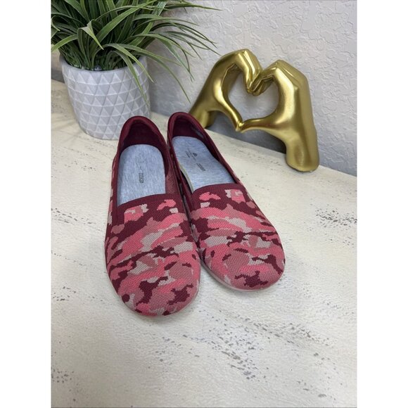 Clarks Cloud Steppers Women's Carly Dream Camo Knit Slip On Flats Size 9.5W - Picture 1 of 7